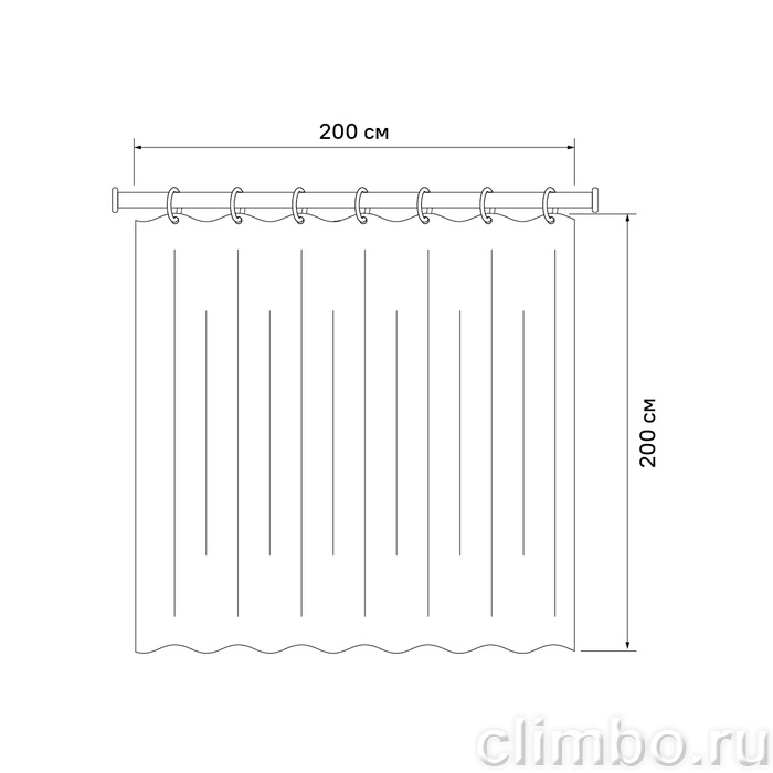 SCID050P IDDIS Штора для ванной комнаты, коллекция Basic — фото товара