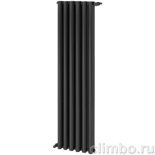 Радиатор алюминиевый STOUT Anteprima 1800 6 секции универсальное подключение (черный) — фото, детали конструкции