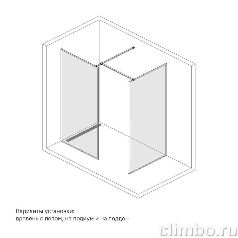 Душевая перегородка Walk In, черный 120x195, Slide, IDDIS, SLI8BS2i23 — фото товара