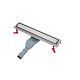 Лоток душевой, сифон 360, комбинированный затвор, двухсторонняя решетка, 500мм, хром, IDDIS, 975B5SB00DZ — фото, детали конструкции